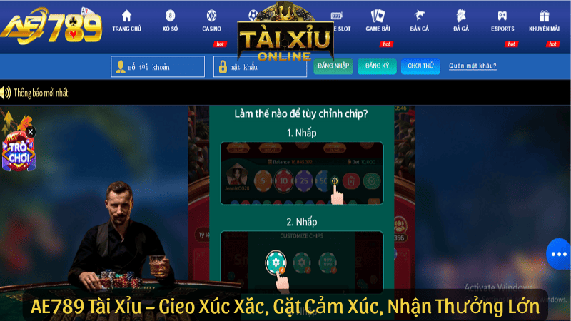 AE789 Tài Xỉu – Gieo Xúc Xắc, Gặt Cảm Xúc, Nhận Thưởng Lớn