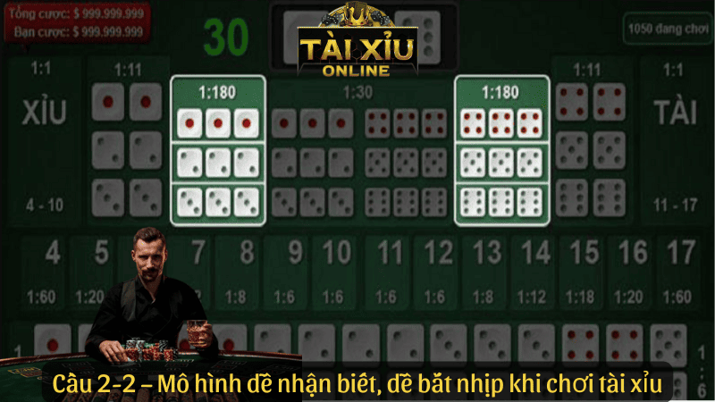 Cầu 2-2 tài xỉu – Mô hình dễ nhận biết, dễ bắt nhịp khi chơi tài xỉu