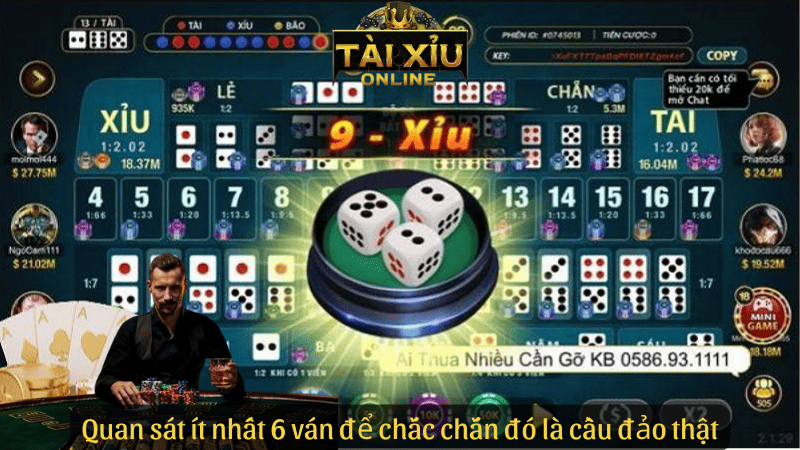 Quan sát ít nhất 6 ván để chắc chắn đó là cầu đảo thật