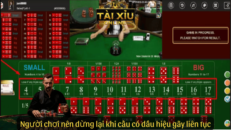 Người chơi nên dừng lại khi cầu có dấu hiệu gãy liên tục