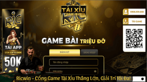 Ricwin – Cổng Game Tài Xỉu Thắng Lớn, Giải Trí Tối Đa!