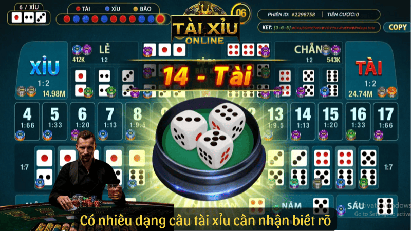 Có nhiều dạng cầu tài xỉu cần nhận biết rõ